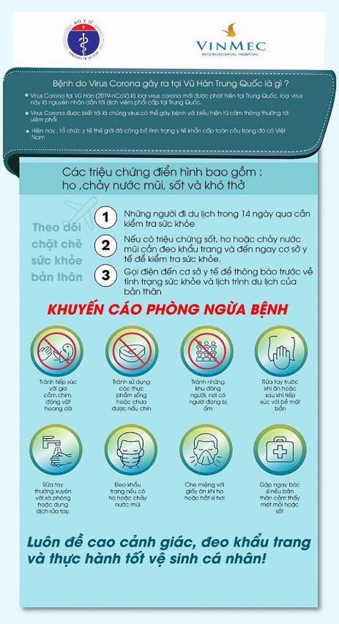 Thông tin sức khỏe - Khuyến cáo của Bộ Y tế về phòng ngừa CoVid 19  (nCOV-19)