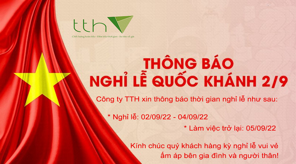 Thông báo nghỉ lễ 02/09/2022